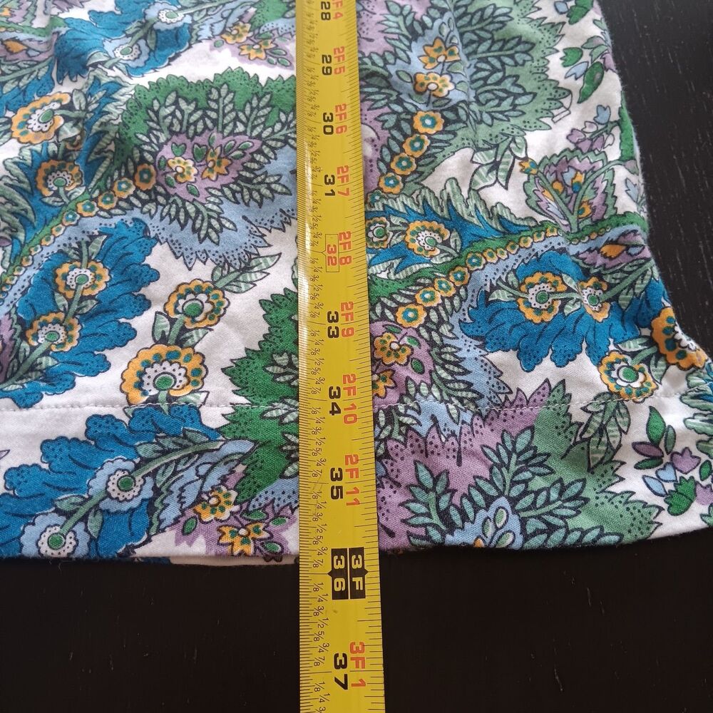 Vera Bradley cotton button-down night dress flowers + feathers cool beach summer - Picture 9 of 9